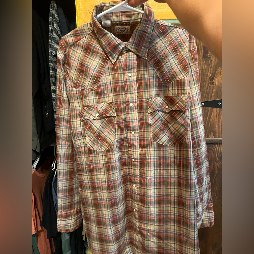 Authentic Vintage Levi Buttonup with Pearl Snaps